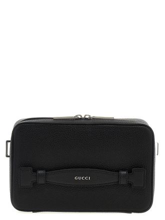 Gucci Logo Leather Shoulder Strap