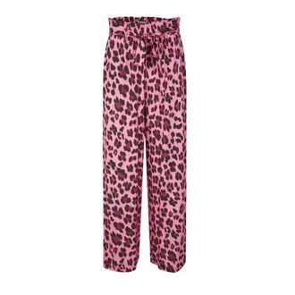 Lollys Laundry Neonroze Elastische Taillebroek - Dames - Straight fit broeken - Veelkleurig - S - Broeken