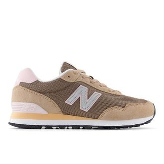 New Balance Mujer 515 en Marr&oacute;n/Gris, Gamuza/Malla, Talla 36.5