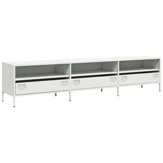 Berkfield Home TV Cabinet White 202x39x43.5 cm Cold-rolled Steel