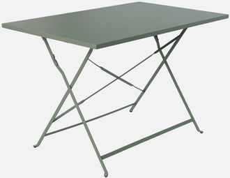 Sweeek Mesa De Jard&iacute;n Bistro Plegable De Metal 110x70cm, 4 Plazas