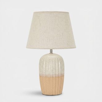 Mauro Ferretti L&aacute;mpara De Mesa De Cer&aacute;mica Japandi Peach Levels Glow