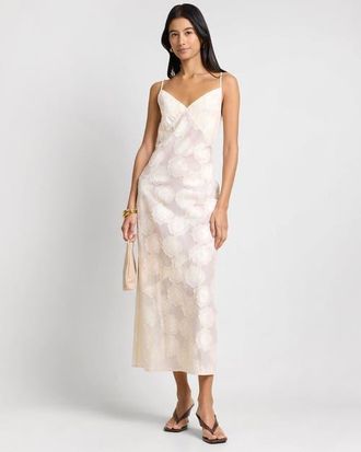 Onia Burnout Slip Dress in Cream at Nordstrom, Size Medium