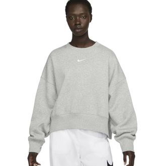 Nike Dames Phoenix Fleece Crew Neck Oversized Sweatshirt (Grijs Marl)