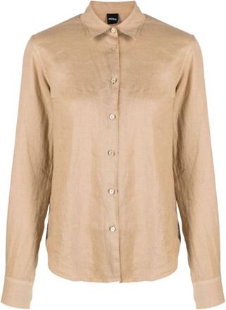 Aspesi Shirt Mod. 5422 - Dames - Overhemden - Beige - XS - Linnen - Overhemden