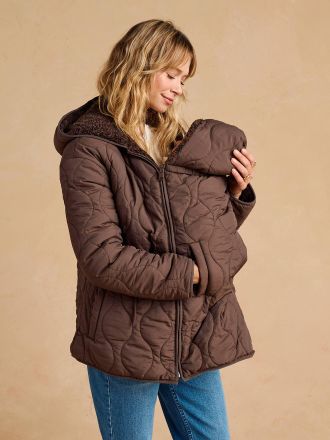 Envie de Fraise Wendbare Umstandsjacke / Tragejacke ENVIE DE FRAISE mit Recycling-Polyester schokolade