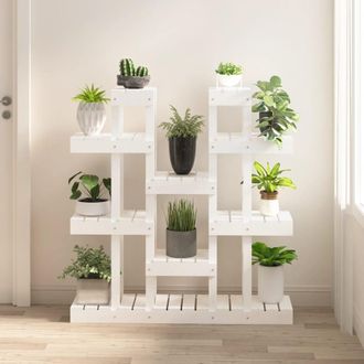 vidaXL Vidaxl - Soporte Para Plantas Madera Maciza Pino Blanco 104,5x25x109,5cm