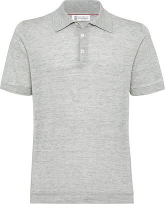 Brunello Cucinelli Polo-style sweater in Light Grey at Nordstrom, Size 52 It