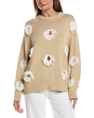 Lafayette 148 New York Feather Fringe Sweater
