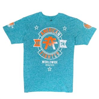 American Fighter Mens Silver Lake T-Shirt In Crystal Blue