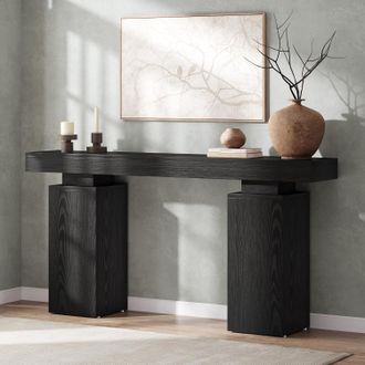 Tribesigns Tribesigns Consolle Lunga 160 Cm, Tavolo Da Ingresso In Stile Rustico Dietro Il Divano, Tavolino In Legno, Mobile Moderno Per Soggiorno, Arredamento P