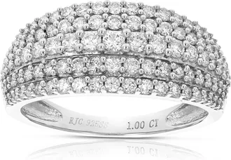 Vir Jewels 1 cttw Lab Grown Diamond Wedding Band in Sterling Silver For Women