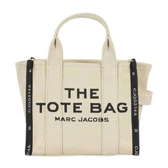 Marc Jacobs Jacquard Kleine Tote Bag - Dames - Tassen - Beige - Maat: ONE Size Katoen