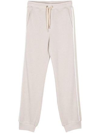 Eleventy Ribgebreide trainingsbroek - Beige