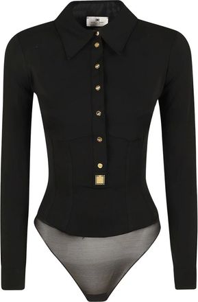 Elisabetta Franchi Tops, Dames, Zwart, L, Body Shirt