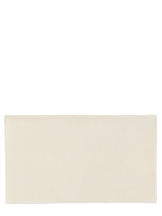 Saint Laurent Womens Pouch Uptown Beige Calf Skin Clutch Bags