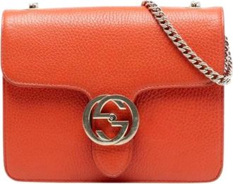 Gucci Pre-owned Cross Body Bags, female, Orange, Size: ONE SIZE Pre-owned Vintage Cross Body Bag