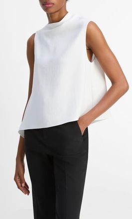 Vince Asymmetric Drape Sleeveless Top in Off White at Nordstrom, Size Large