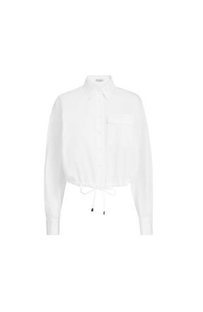 Brunello Cucinelli Crop shirt in White at Nordstrom, Size Xx-Large Eu