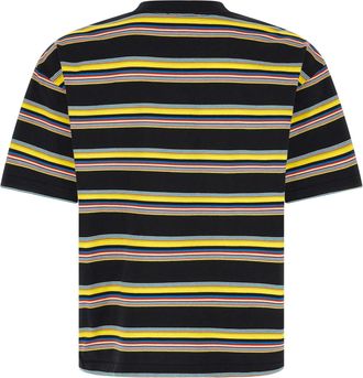 Marni Multicolor Striped Cotton T-Shirt - Black