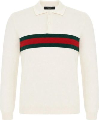 Gucci Polo - Heren - Ronde hals truien - Wit - M - Truien & Vesten