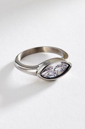Anthropologie Bezel Oval Stone Ring