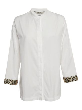 Max Mara cotton trim shirt - White
