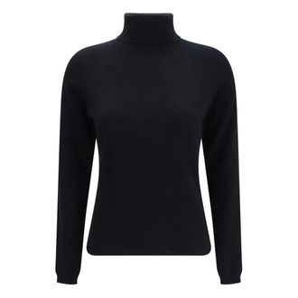 Allude Maglione Girocollo in Cashmere - - Knitwear - Donna - Nero - M