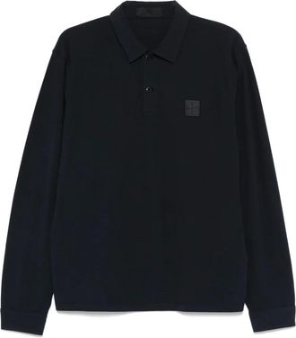 Stone Island Polo in cotone con applicazione Ghost - Blu