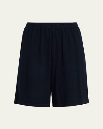 The Row Larissa Cotton Jersey Bermuda Shorts