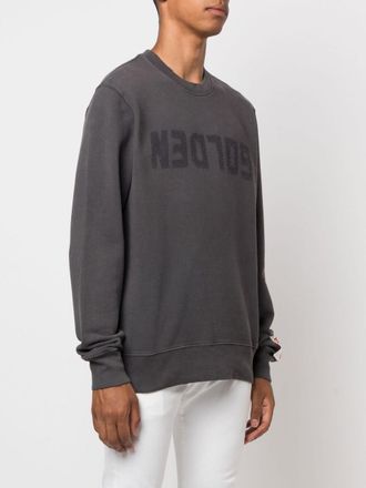 Golden Goose Logo-Print Cotton Jersey Sweatshirt - Grey