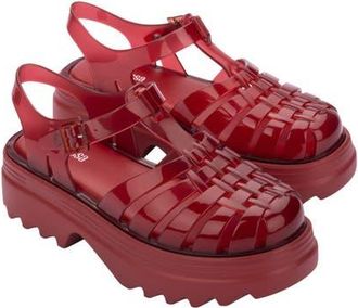Melissa Possession Platform II Sandal in Transparent Red at Nordstrom, Size 7