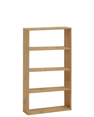 Deco Wood Estanter&iacute;a de madera maciza con 3 estantes tono medio 80,2x144,1cm