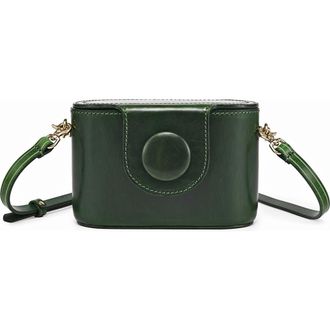 OLD TREND Begonia Genuine Leather Vintage Case Crossbody in Green at Nordstrom