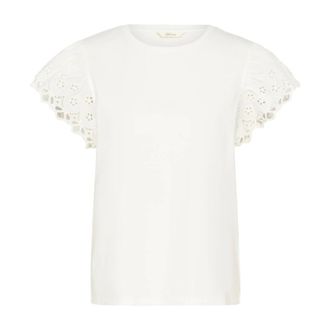 Cream Mouwloze Blouse Top Sneeuwwit - Dames - Tops - Wit - Maat: L Katoen