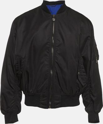 Versace Black Synthetic Bomber Jacket
