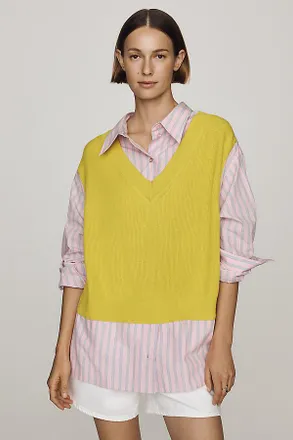 Essentiel Knit Twofer Shirt Top