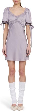 En Saison Aracella Puff Sleeve Minidress in Lavender at Nordstrom Rack, Size X-Small