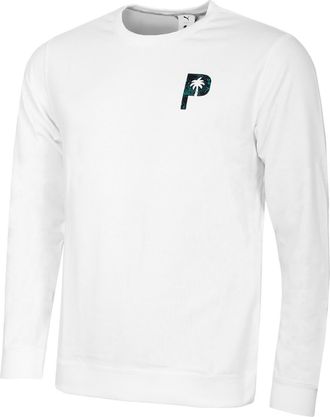 Puma Puma Golf Mens X PTC Glitch Graphic Crew Neck Sweater - White Glow - XL