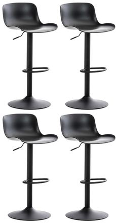 Clp Set De 4 Taburetes De Bar Almada Negro