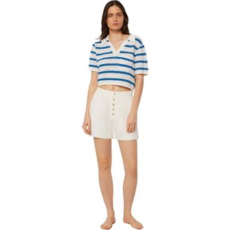 Onia Air Linen Boyfriend Short in White at Nordstrom, Size X-Small