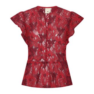 Julie Fagerholt - Heartmade Overhemden, Dames, Rood, M, Blouse