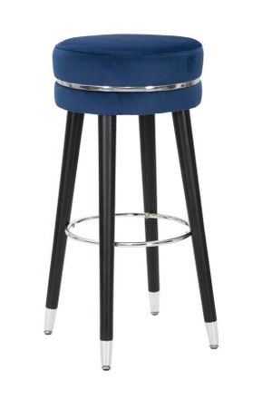 Charme 1921 Bar Stool Paris Blue/Silver cm ø 35x74