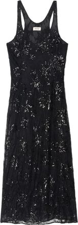 Zadig&Voltaire Abito Rarysa con paillettes e pizzo - Nero