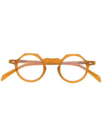 Lesca Bril met rond montuur - Beige