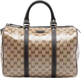 Gucci Pre-owned Handbags, female, Beige, Size: ONE SIZE Pre-owned Boston Bag