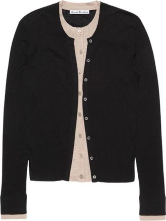 Acne Studios Kalet Cardigan - Dames - Vesten - Zwart - L - Wol - Truien & Vesten