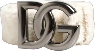 Dolce & Gabbana Tailleriem - Heren - Riemen - Wit - ONE Size - Katoen - Accessoires