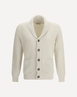 Brunello Cucinelli Ribbed Cardigan Male 48