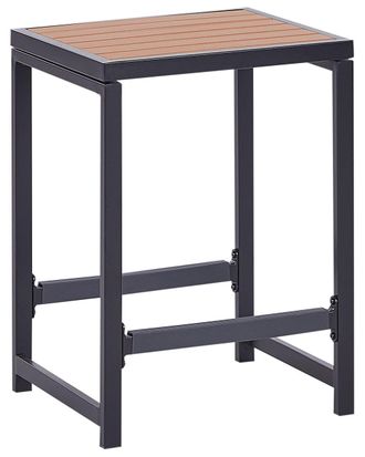 Beliani Silla de bar de jard&iacute;n metal negro